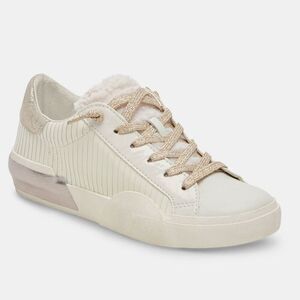 Dolce Vita Cream and Gold Sneakers